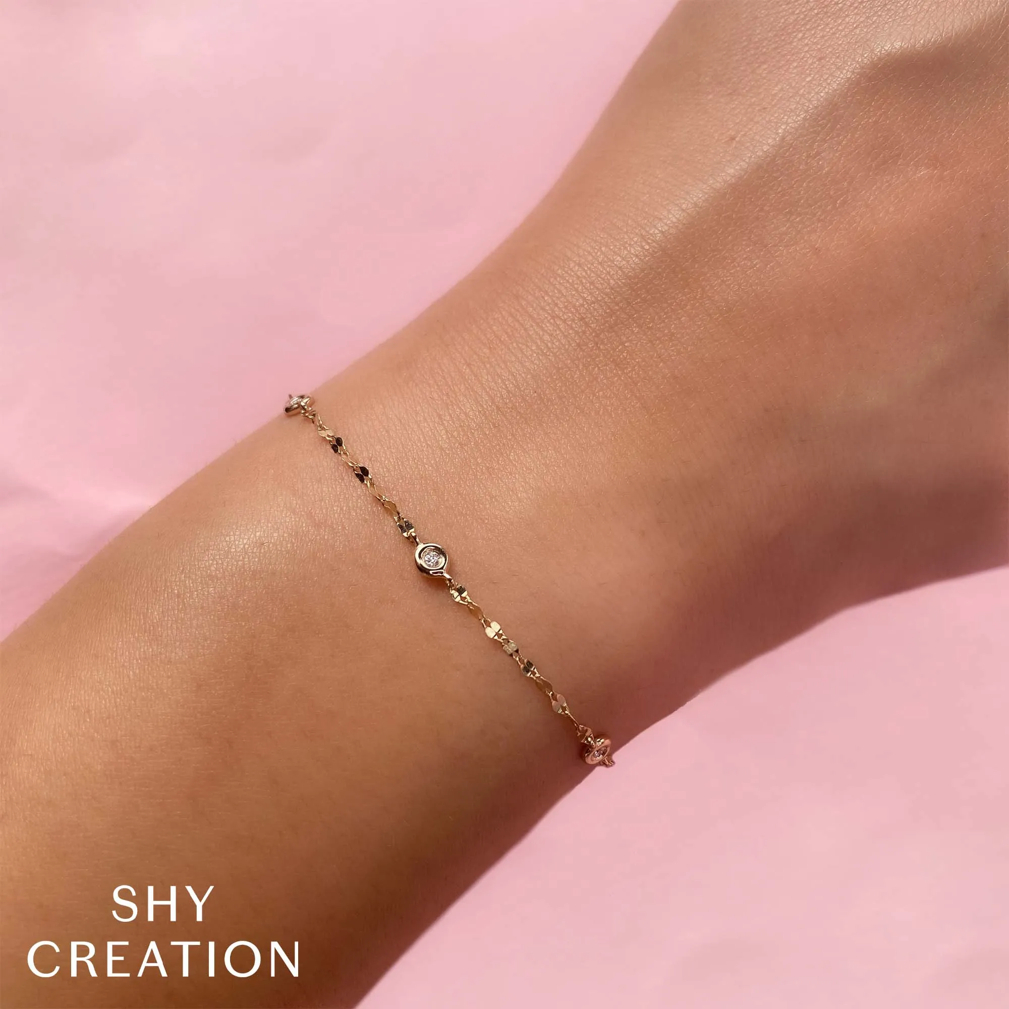 0.10CT 7" DIAMONDS BY THE YARD BRACELET