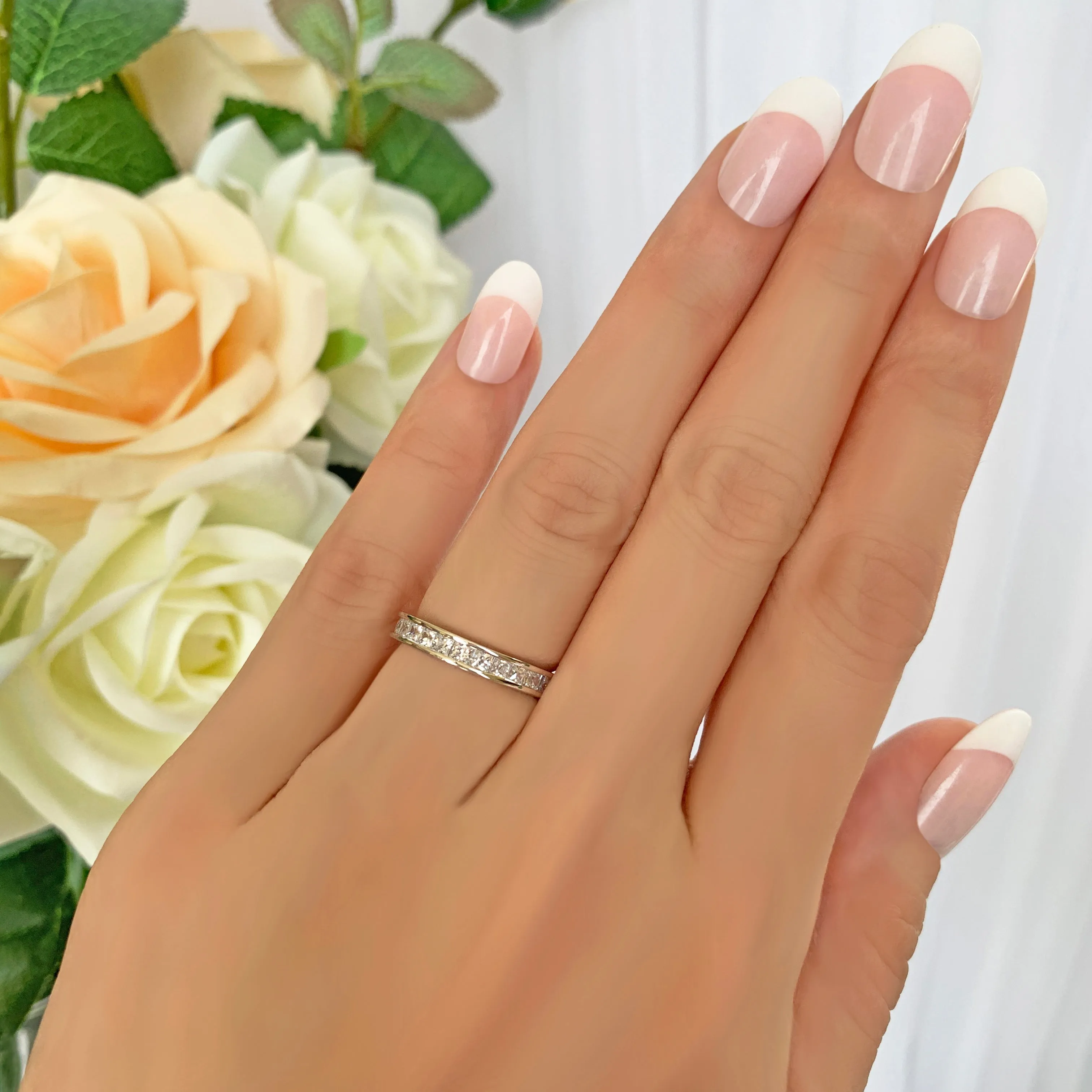 2 ctw Princess Cut Channel Set Eternity Band