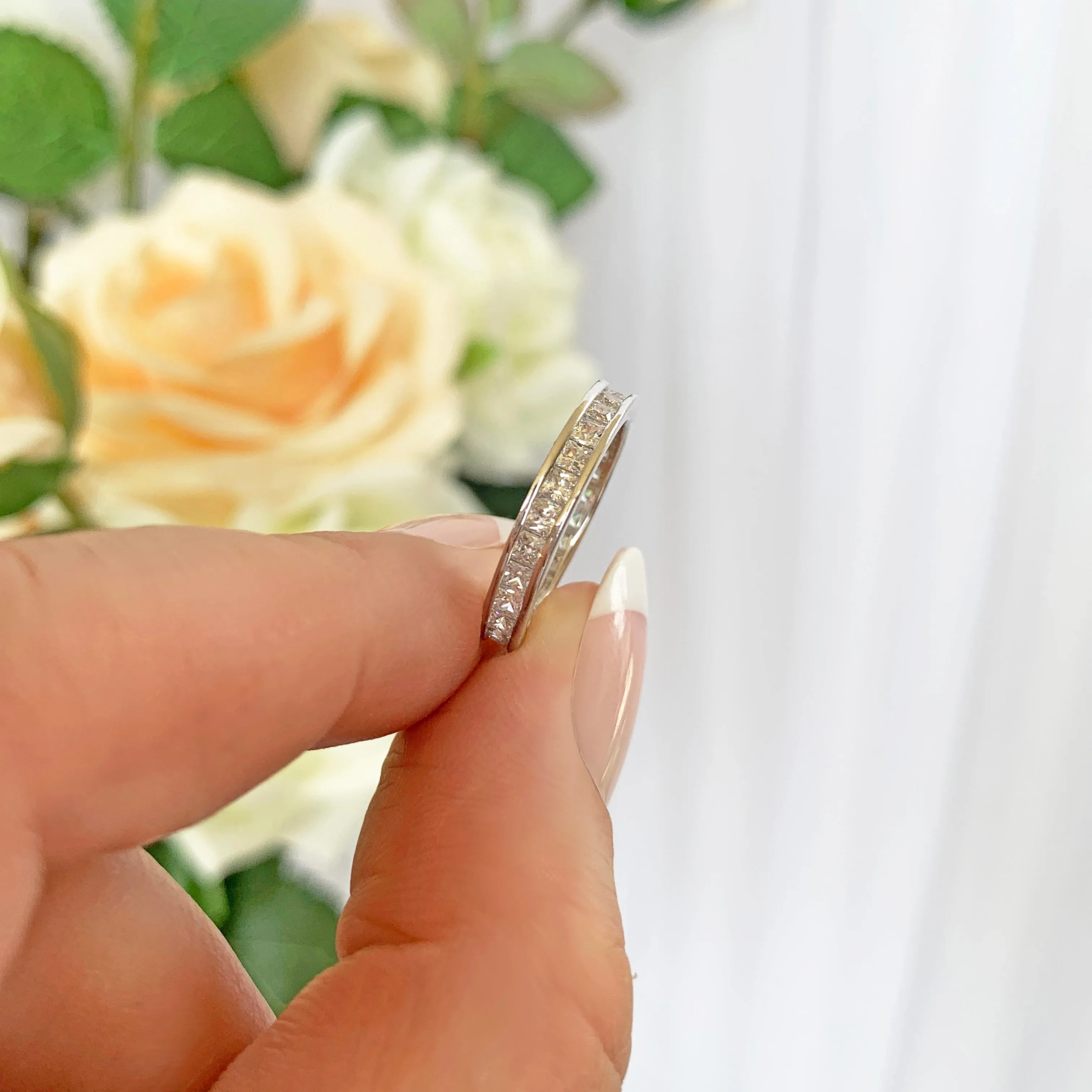 2 ctw Princess Cut Channel Set Eternity Band