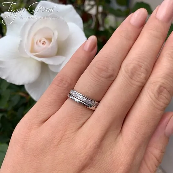 2 ctw Princess Cut Channel Set Eternity Band