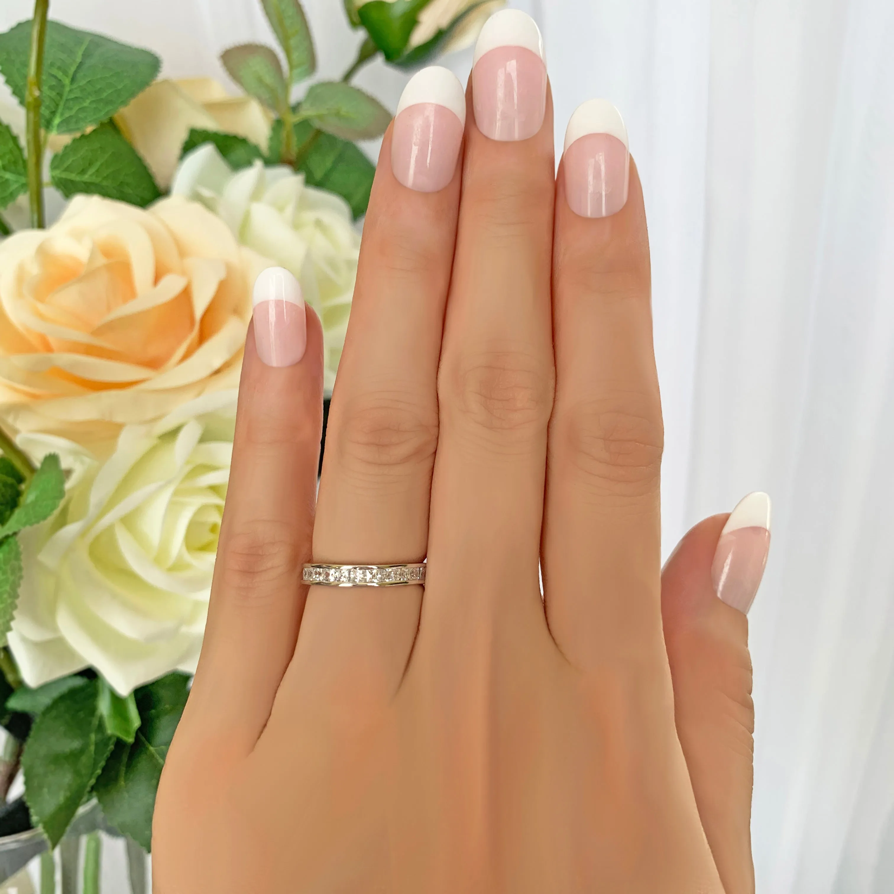 2 ctw Princess Cut Channel Set Eternity Band
