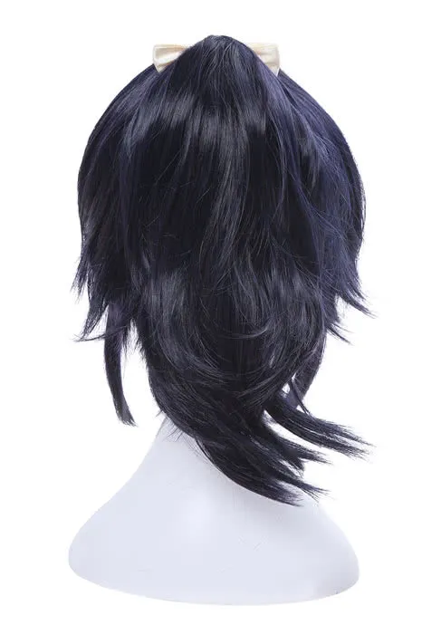 30cm Touken Ranbu Yamatonokami Yasusada Cosplay Wigs Dark Blue Man Wigs