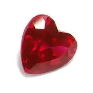 6MM HEART LAB RUBY  LOOSE GEMSTONE