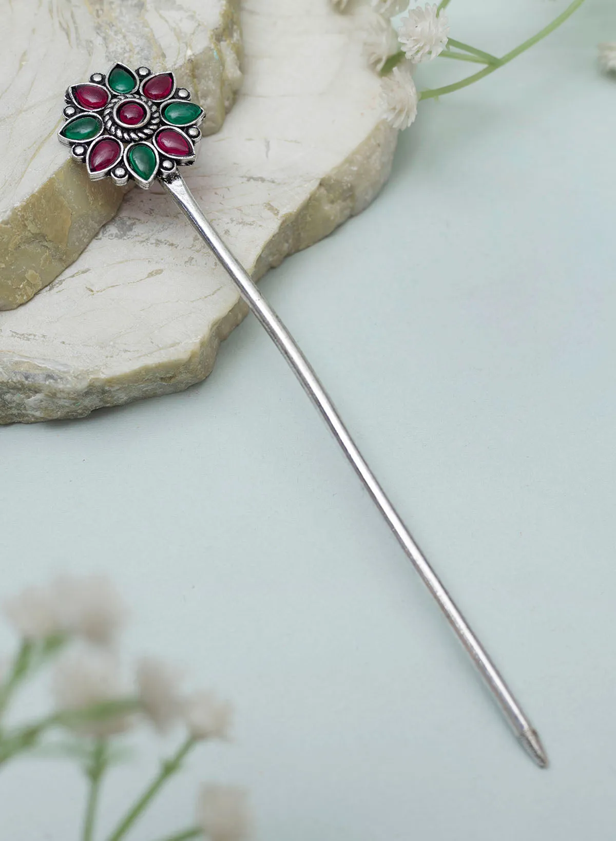 Aadhiya Oxidised Bun stick