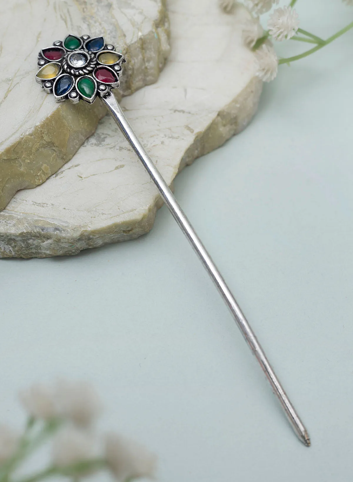 Aadhiya Oxidised Bun stick