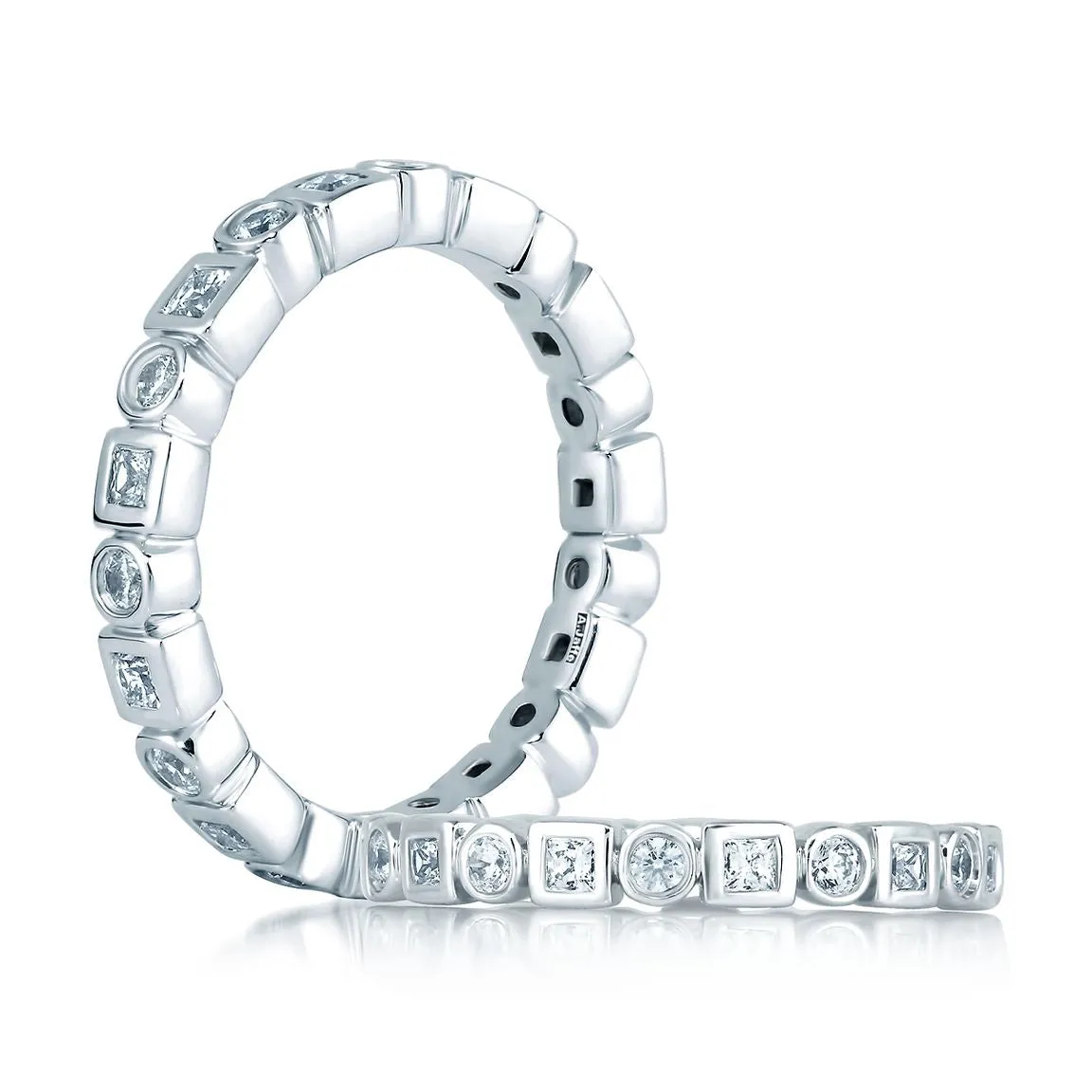 A.Jaffe Stackable Rings Round and Princess Eternity Anniversary Ring WR0841/61