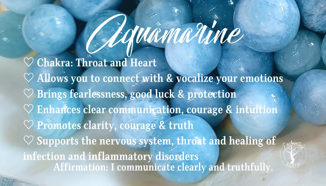 Aquamarine with Biotite Nugget Bracelet for Calm Communication and Healing