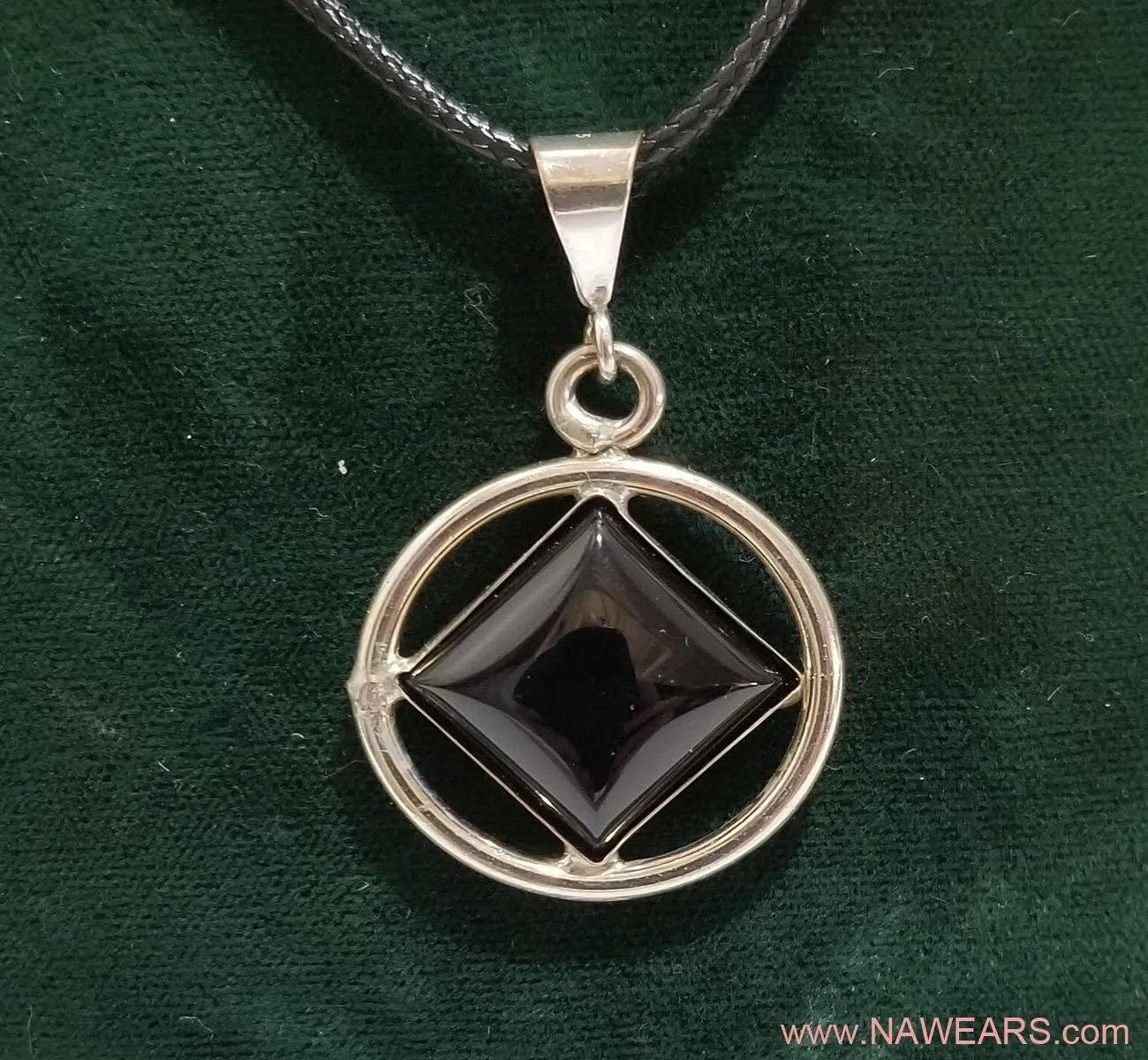 az0160- Black NA Symbol Pendant