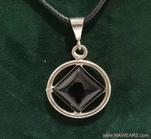 az0160- Black NA Symbol Pendant