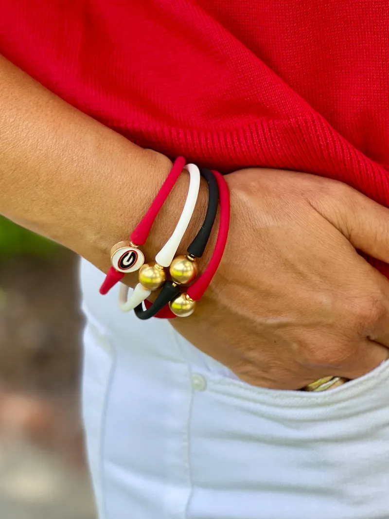 Bali Bracelet Gold Ball Bead - White
