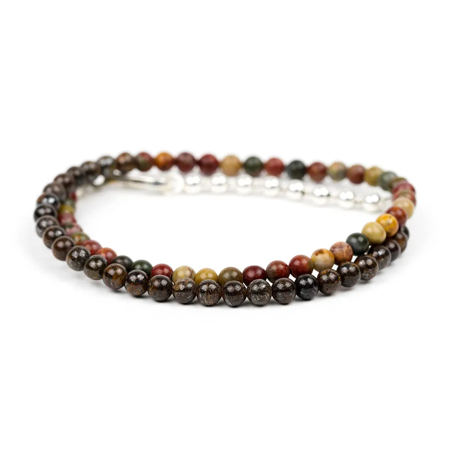 Ball Bead Gemstone Double Wrap