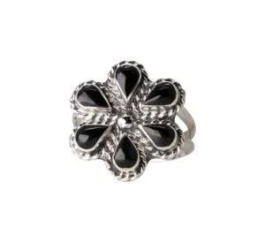 Black Onyx Bloom Ring