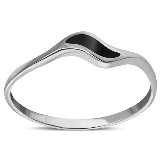 Black Onyx Silver Ring