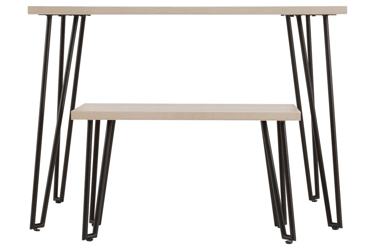 Blariden Brown/Black Desk with Bench