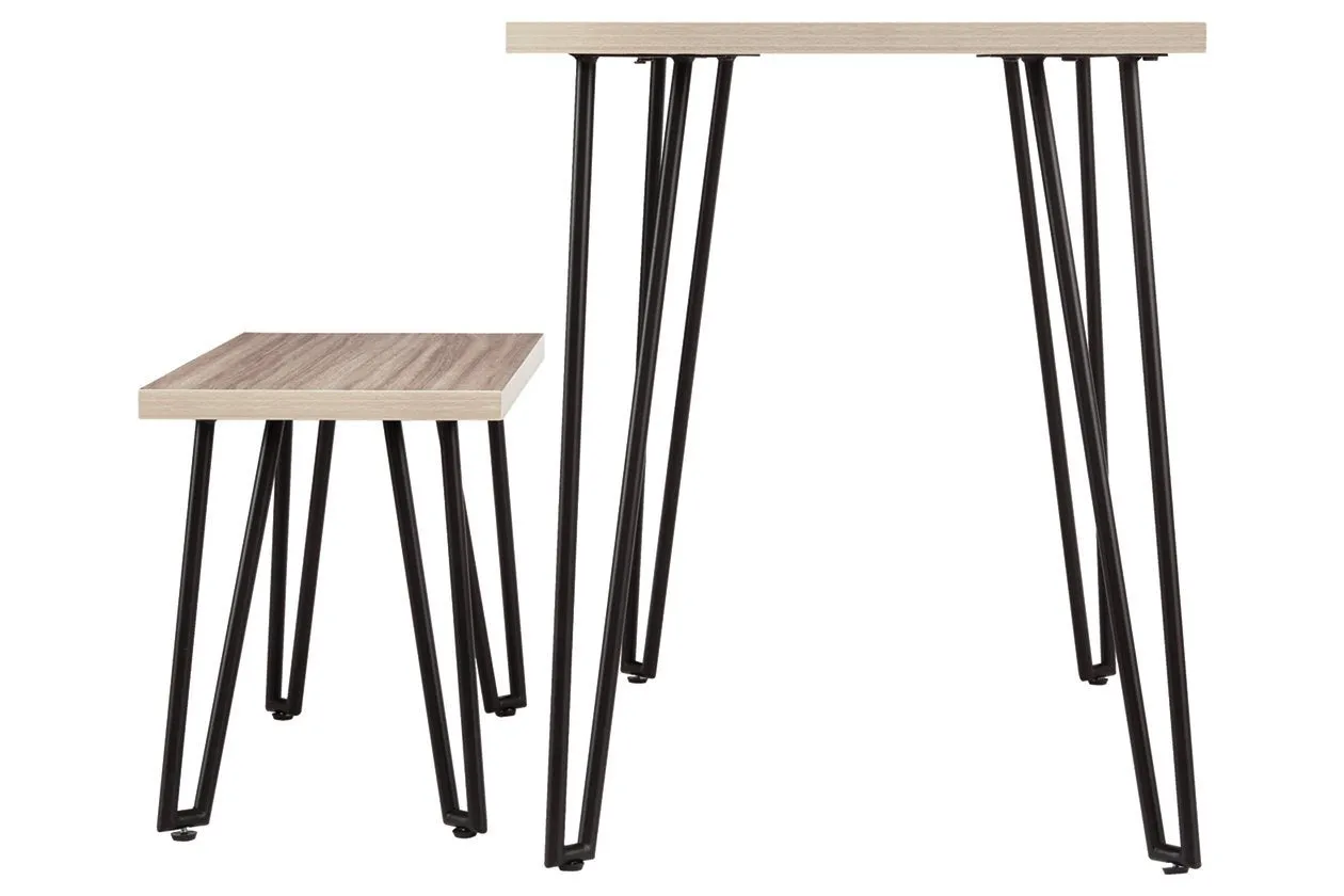 Blariden Brown/Black Desk with Bench