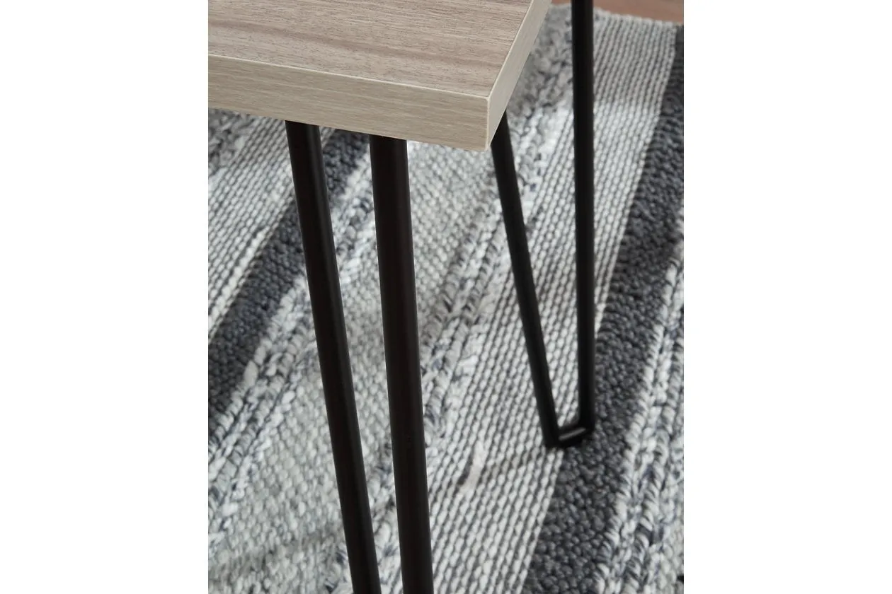 Blariden Brown/Black Desk with Bench