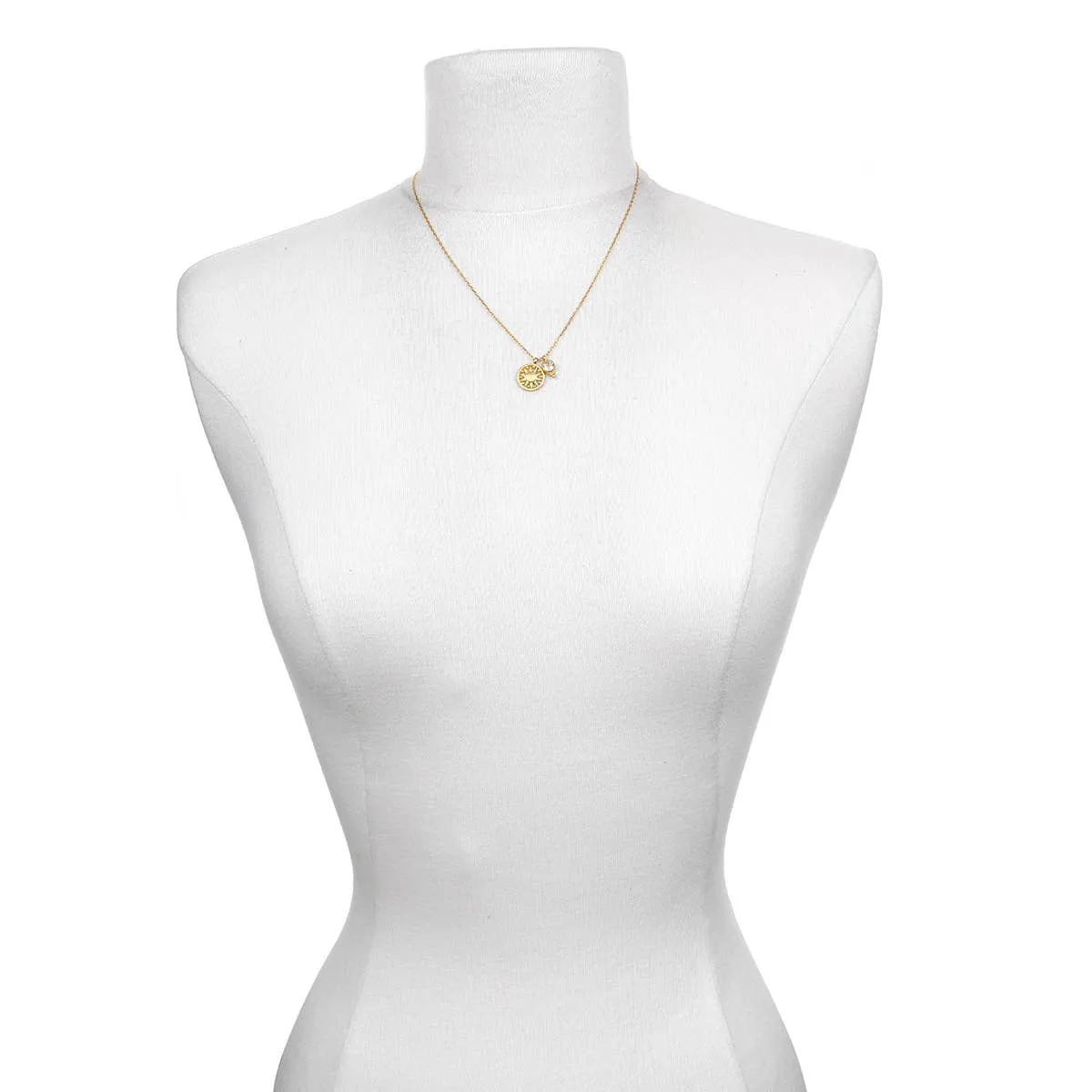 Blue Topaz Sun Pendant Necklace