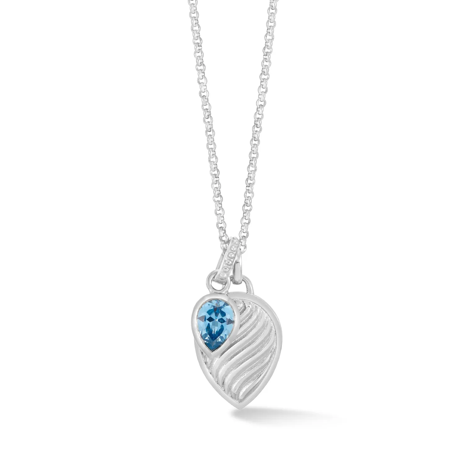 Blue Topaz Twist Peardrop Necklace