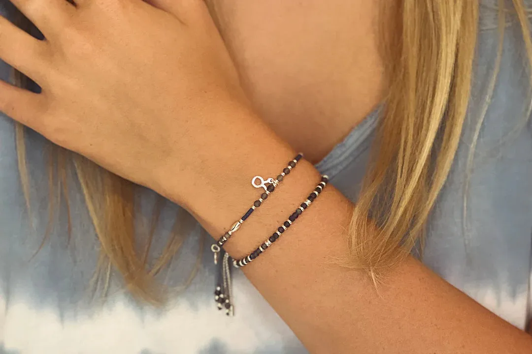 Boho Betty Taurus Zodiac Gemstone Silver Bracelet