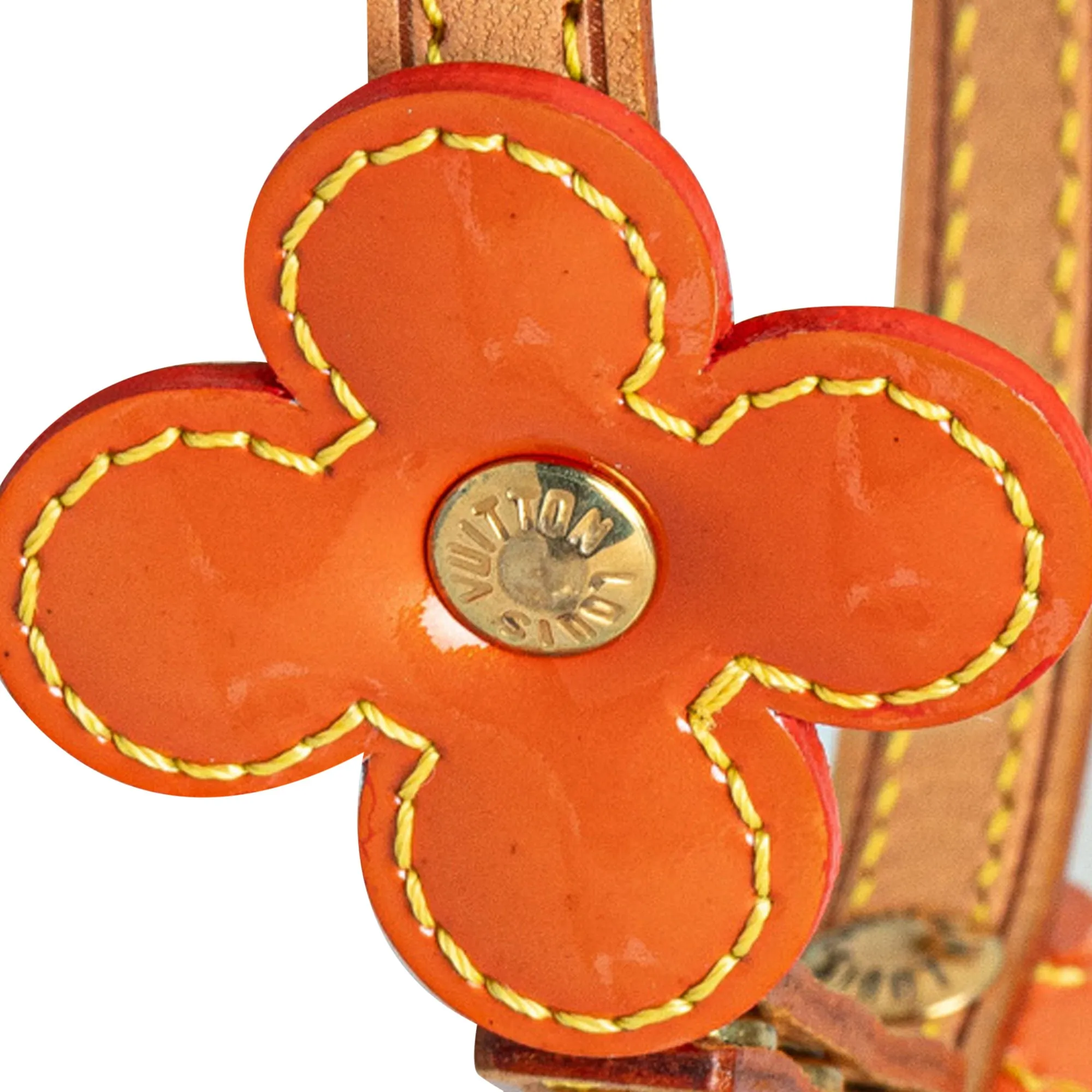 Brown Louis Vuitton Vernis Fleurs Double Wrap Bracelet Choker
