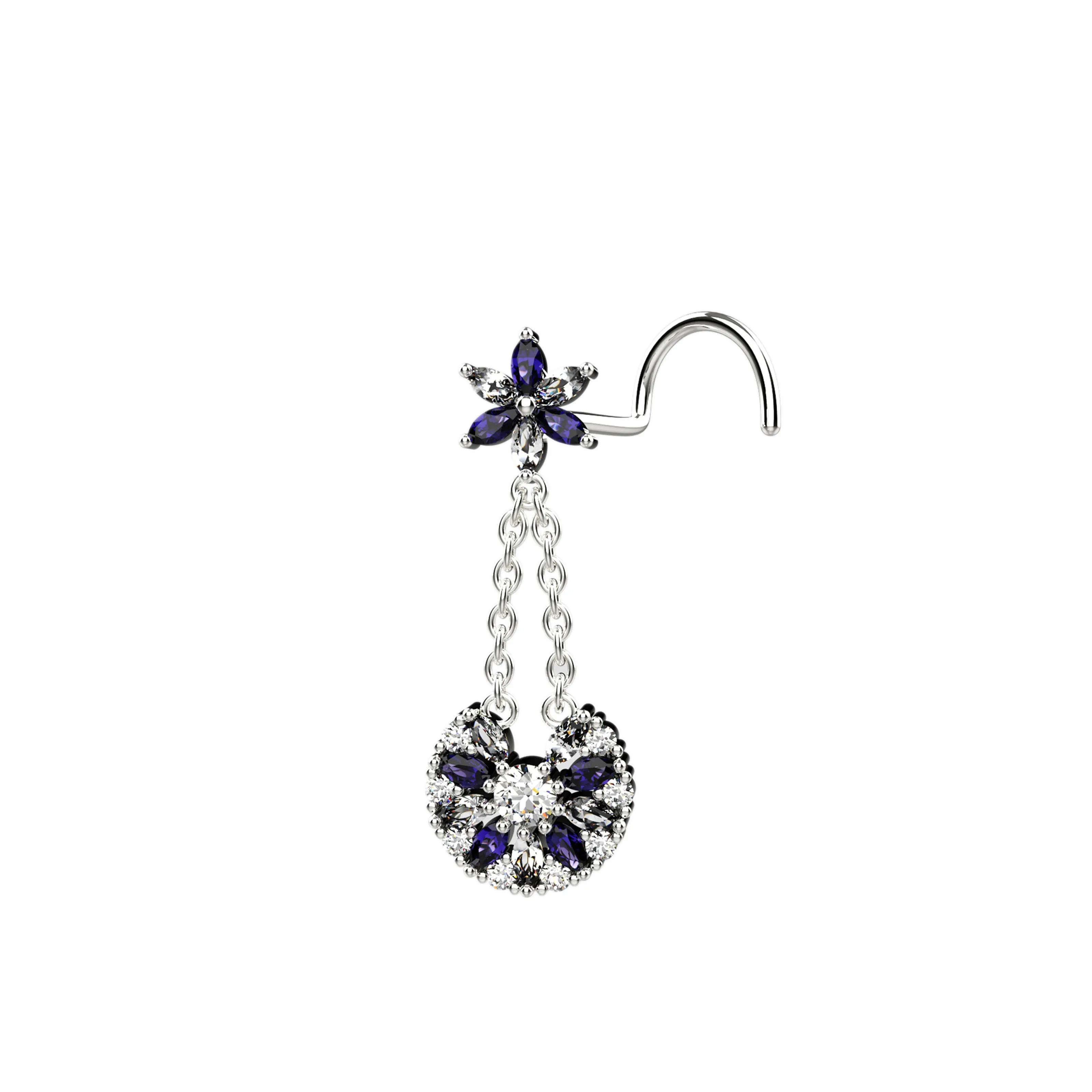 Dangle Nose Ring Stud – Gold Piercing Jewelry for Women