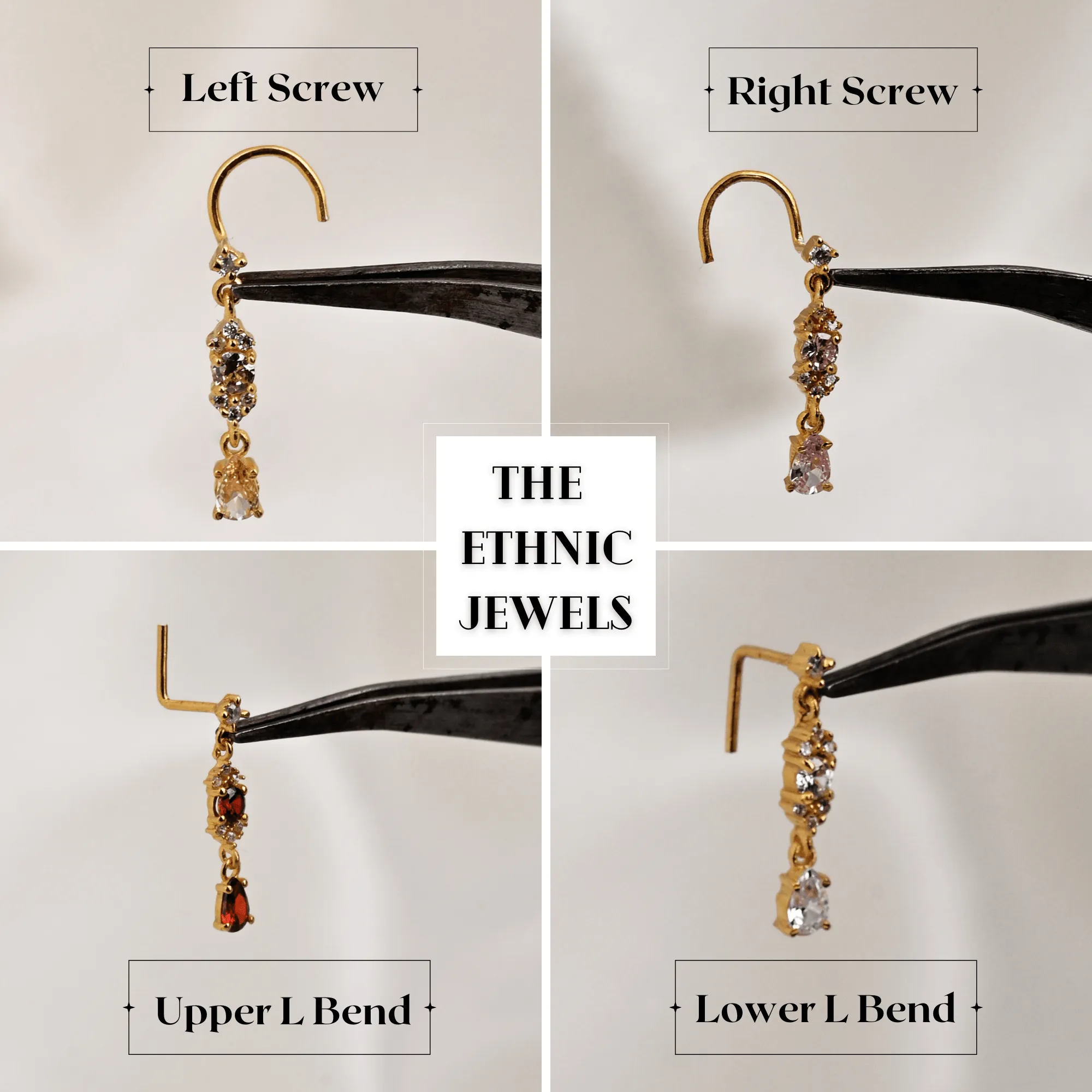 Dangle Nose Ring Stud – Gold Piercing Jewelry for Women