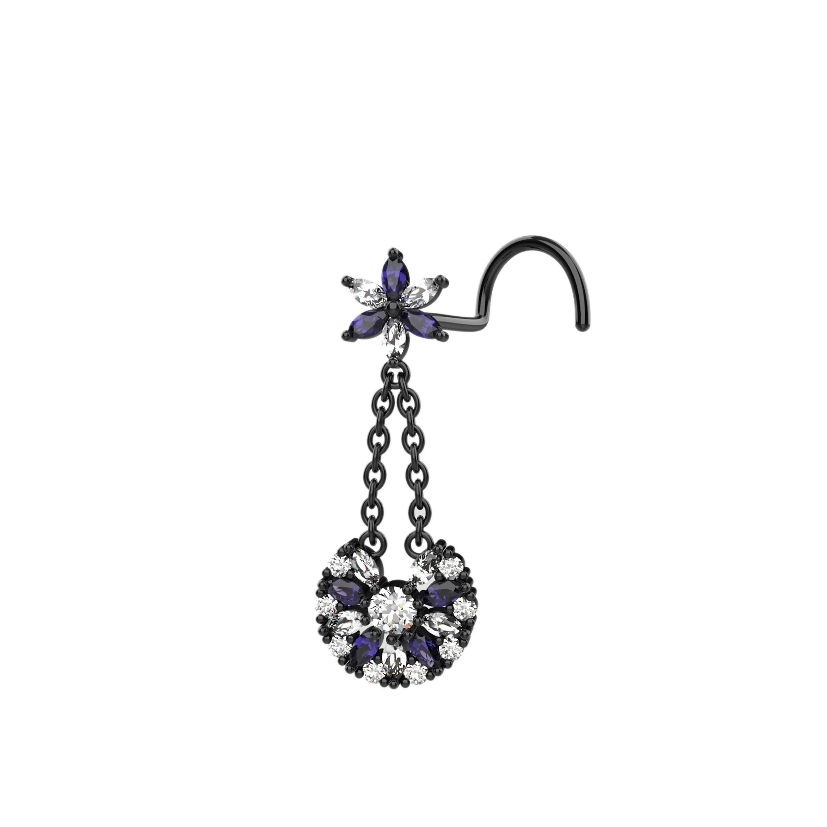 Dangle Nose Ring Stud – Gold Piercing Jewelry for Women