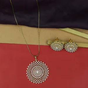 Designer Zircon/AD Pendant Set 16880-08