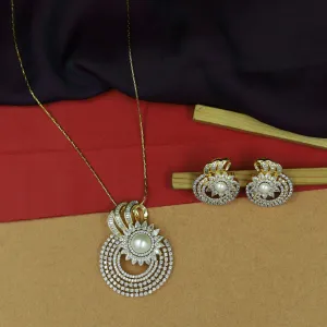 Designer Zircon/AD Pendant Set 16881-08