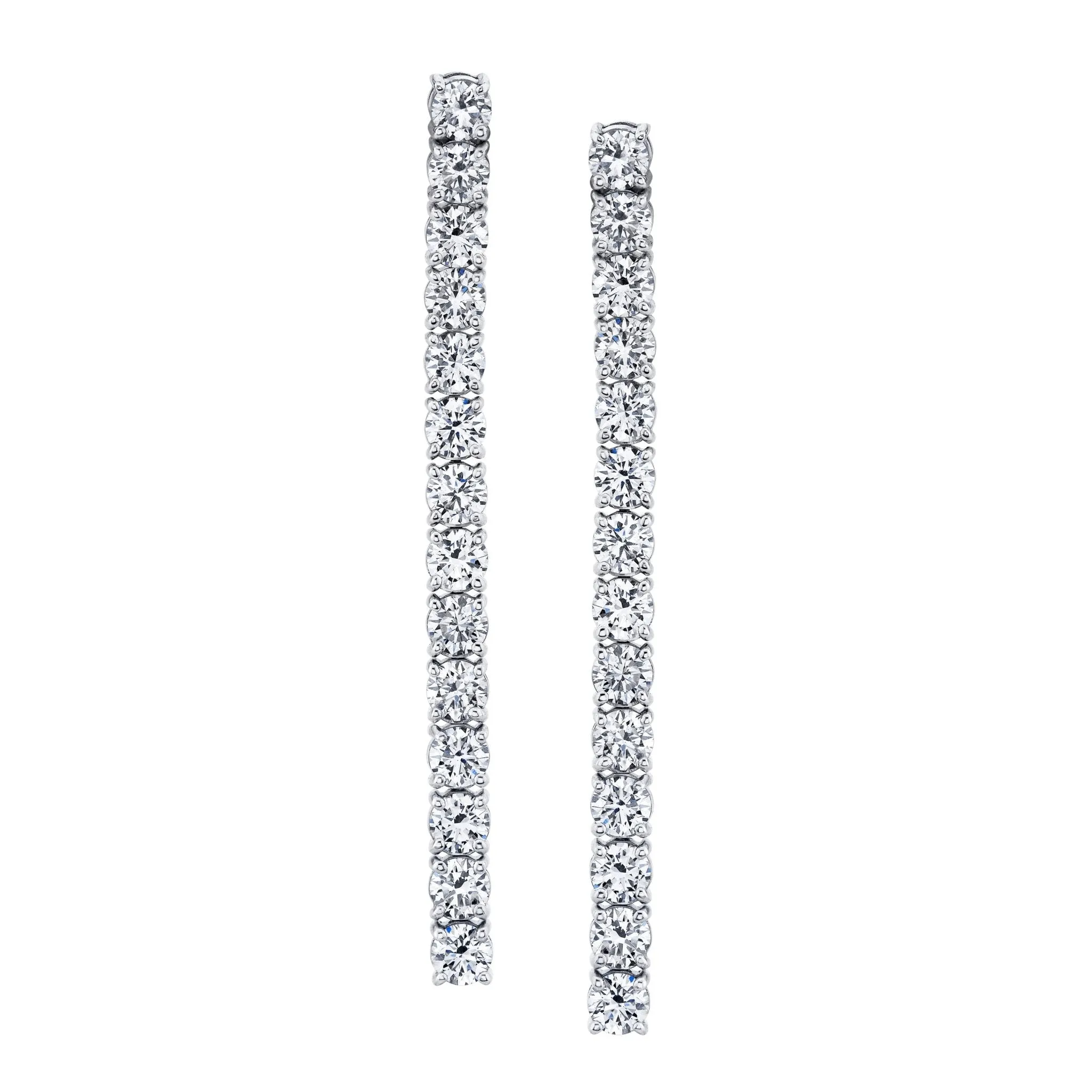 Diamond Linear Dangle Earrings