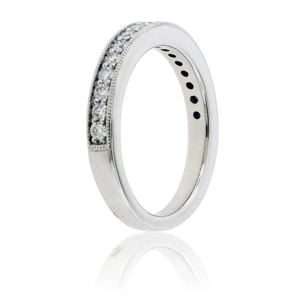 Diamond Milgrain .40ctw Style Stacking Band