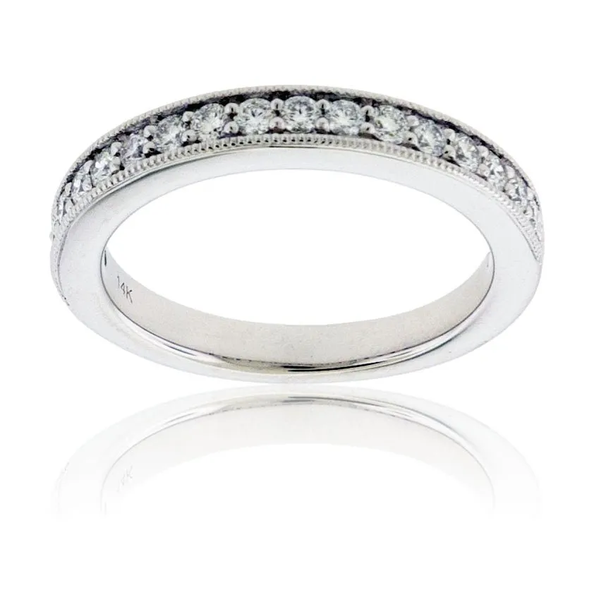 Diamond Milgrain .40ctw Style Stacking Band