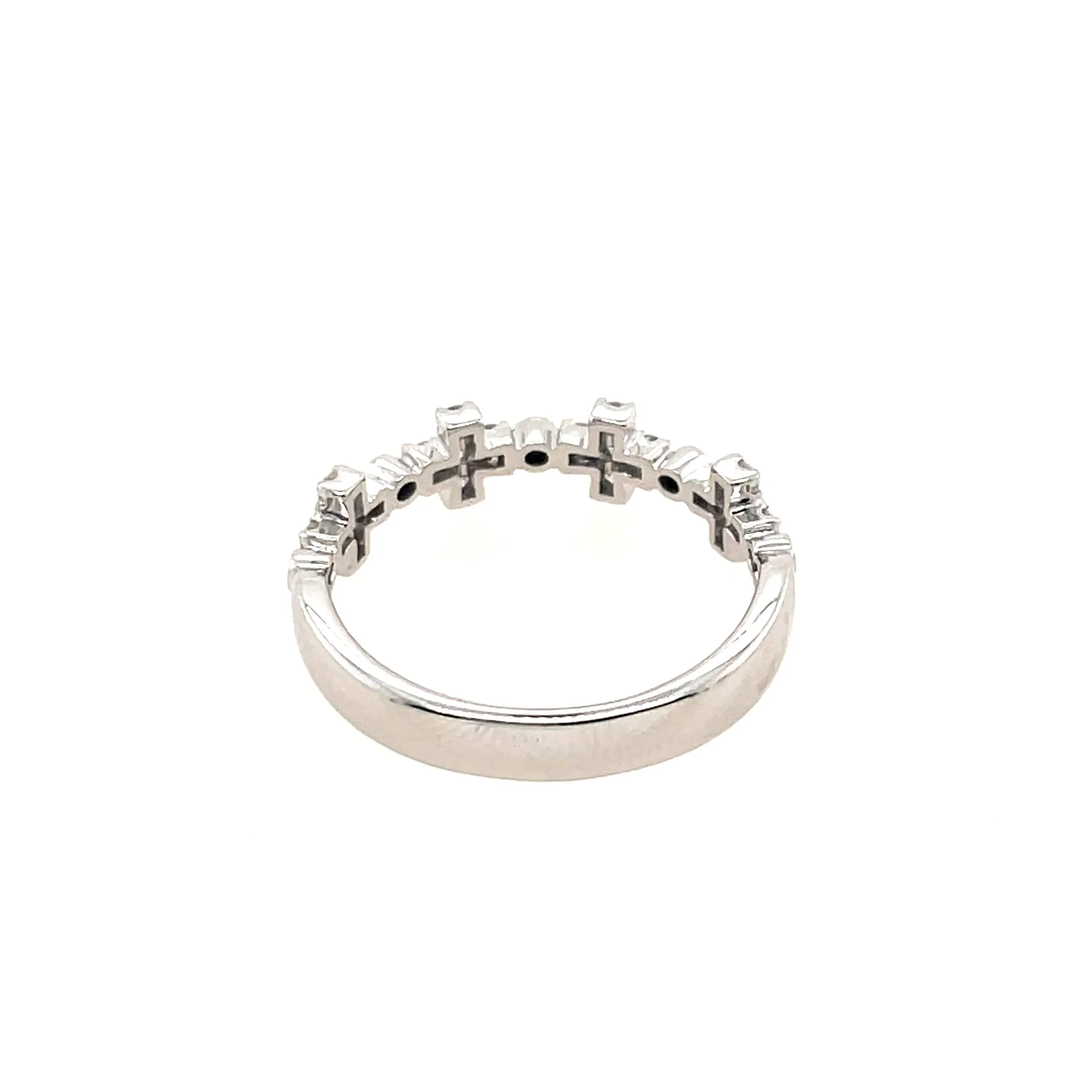 Diamond Triple Cross Ring