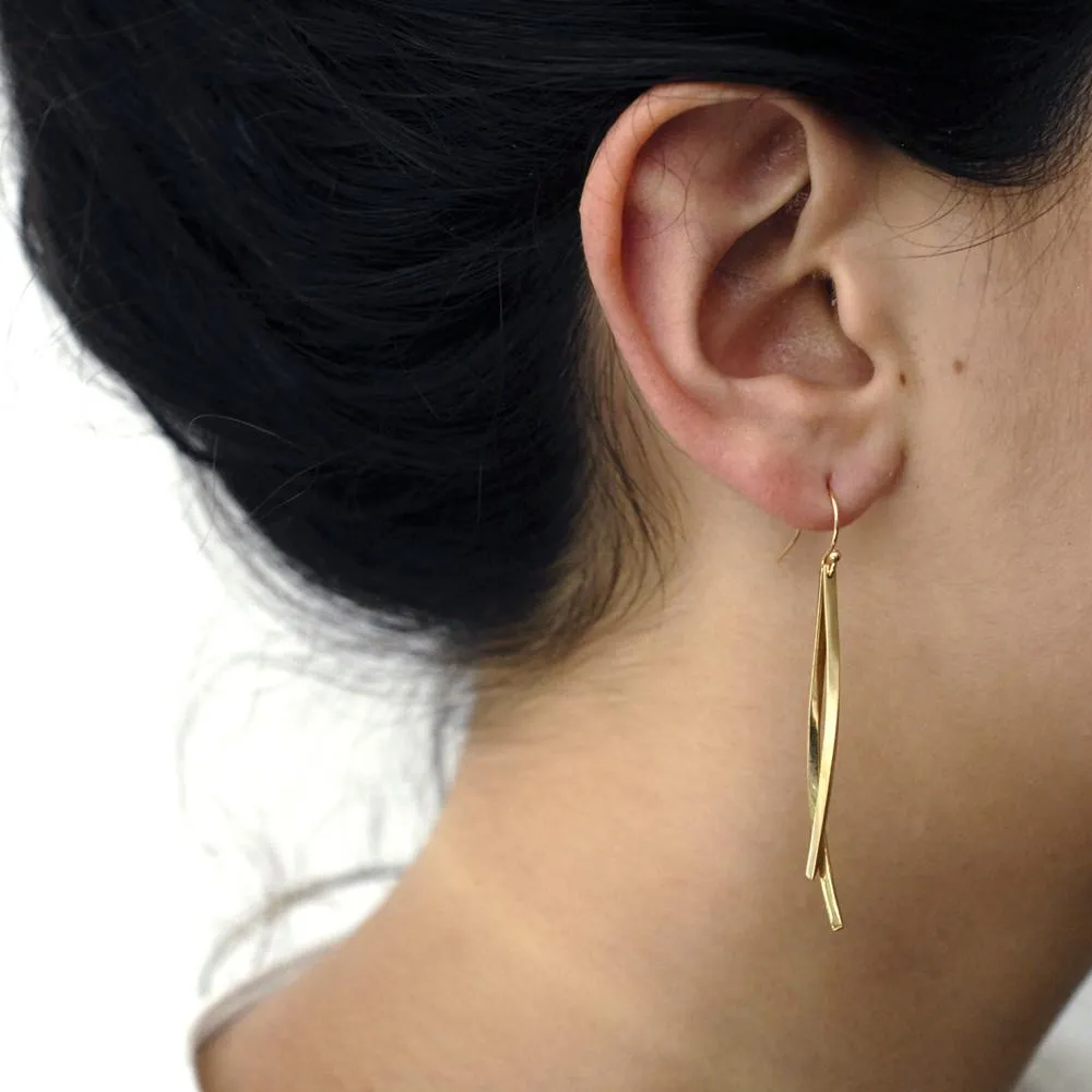 double sliver earrings