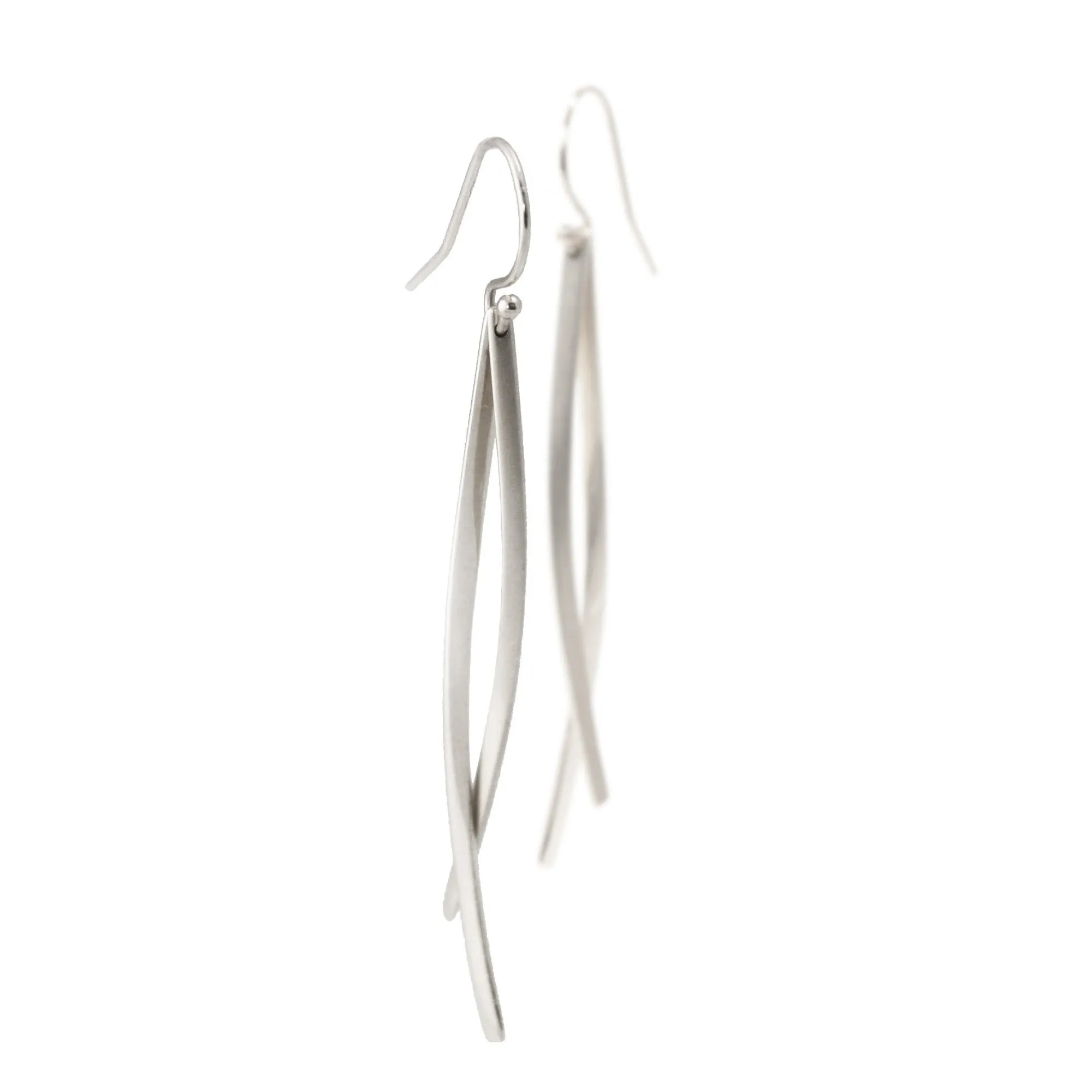 double sliver earrings