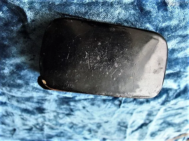 ELEGANT Georgian Paper Mache Inlaid Snuff Box, Beautiful Metal Inlay Work, Silver Metal Inlay Box,Small Box, Inlaid Box, Collectible Boxes