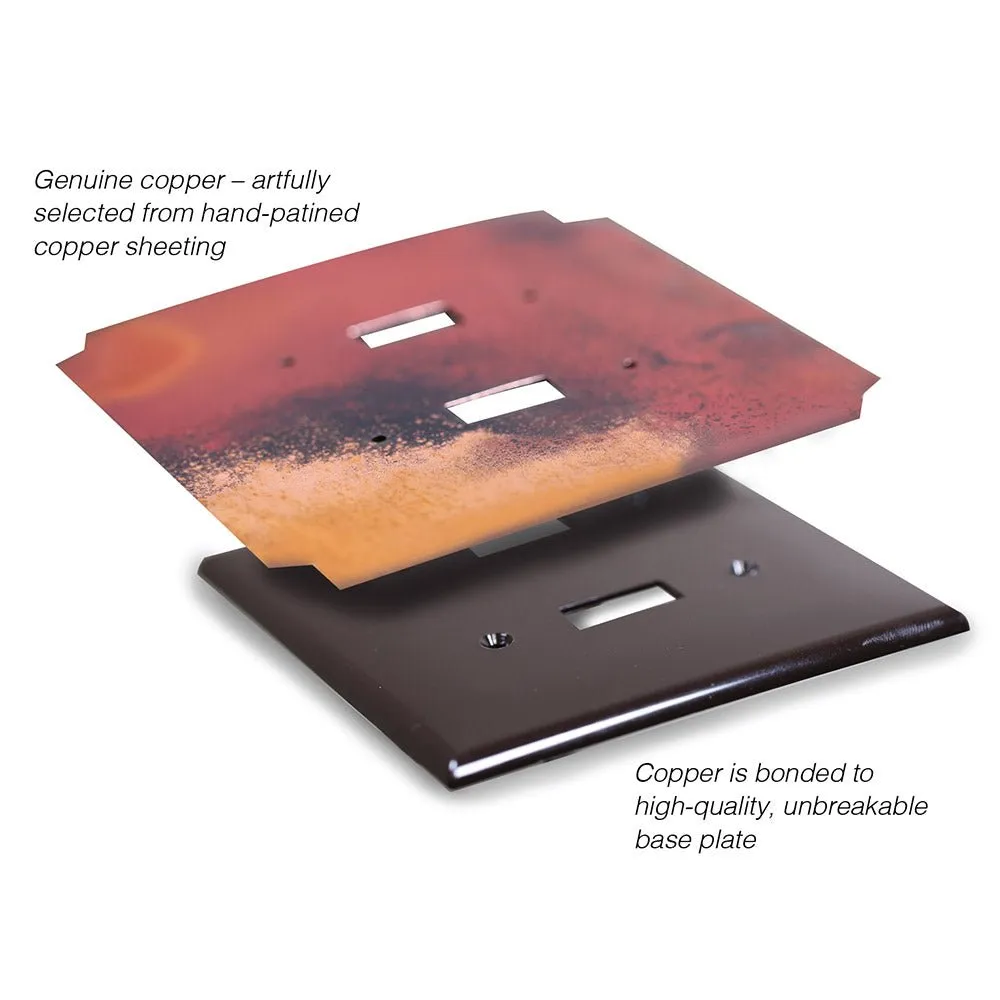 Enchantment Vertical Copper - 5 Toggle Wallplate