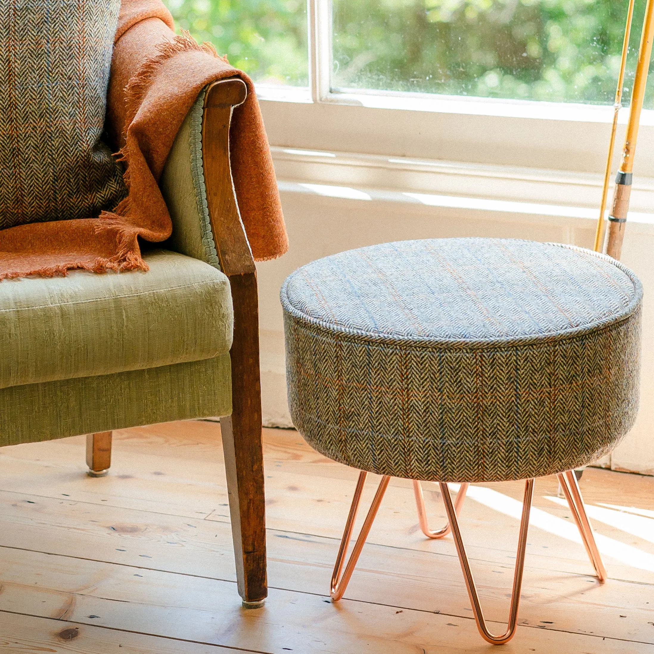 Eriskay Herringbone Footstool