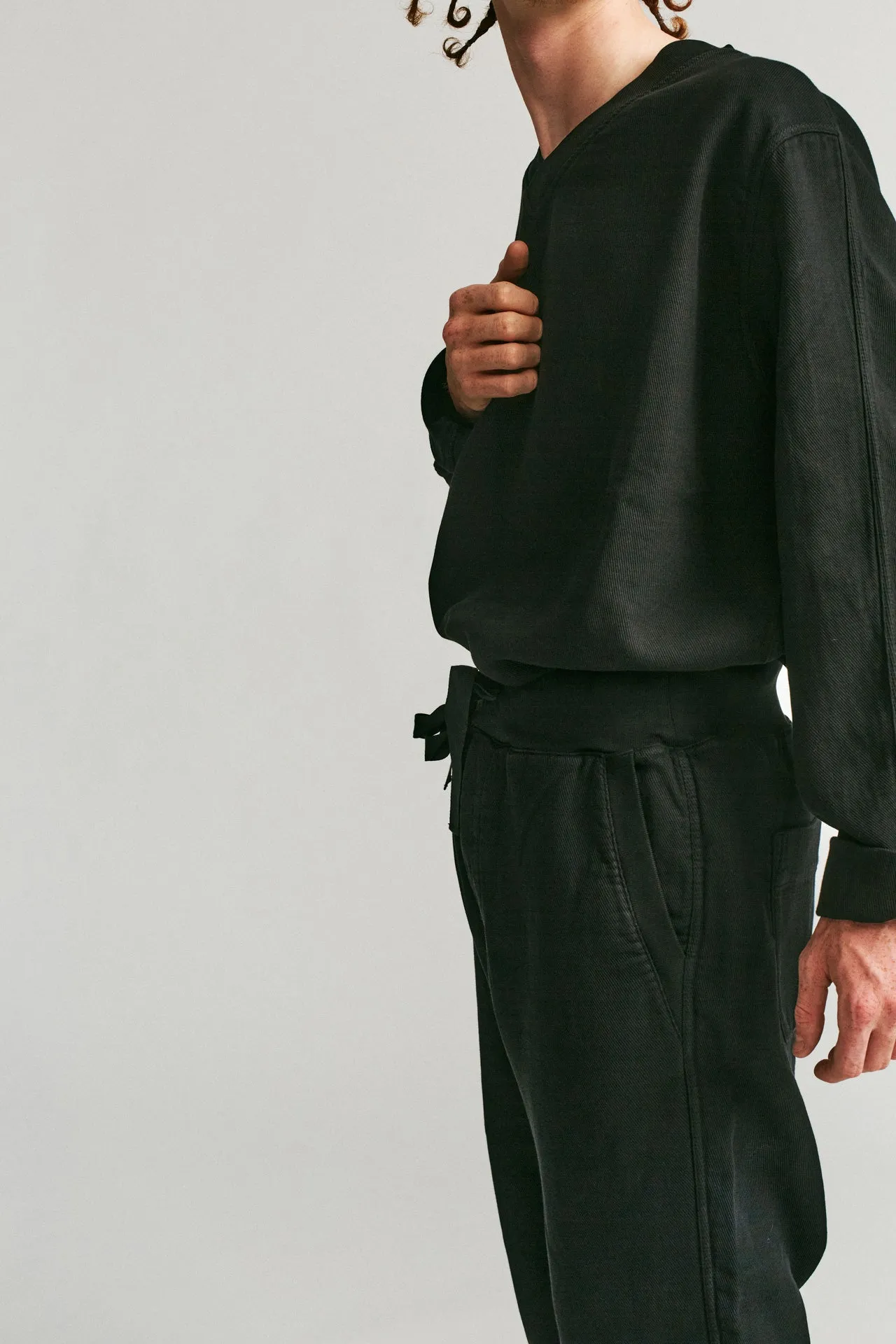 FELIX PANT - JERSEY WEAVE - ONYX