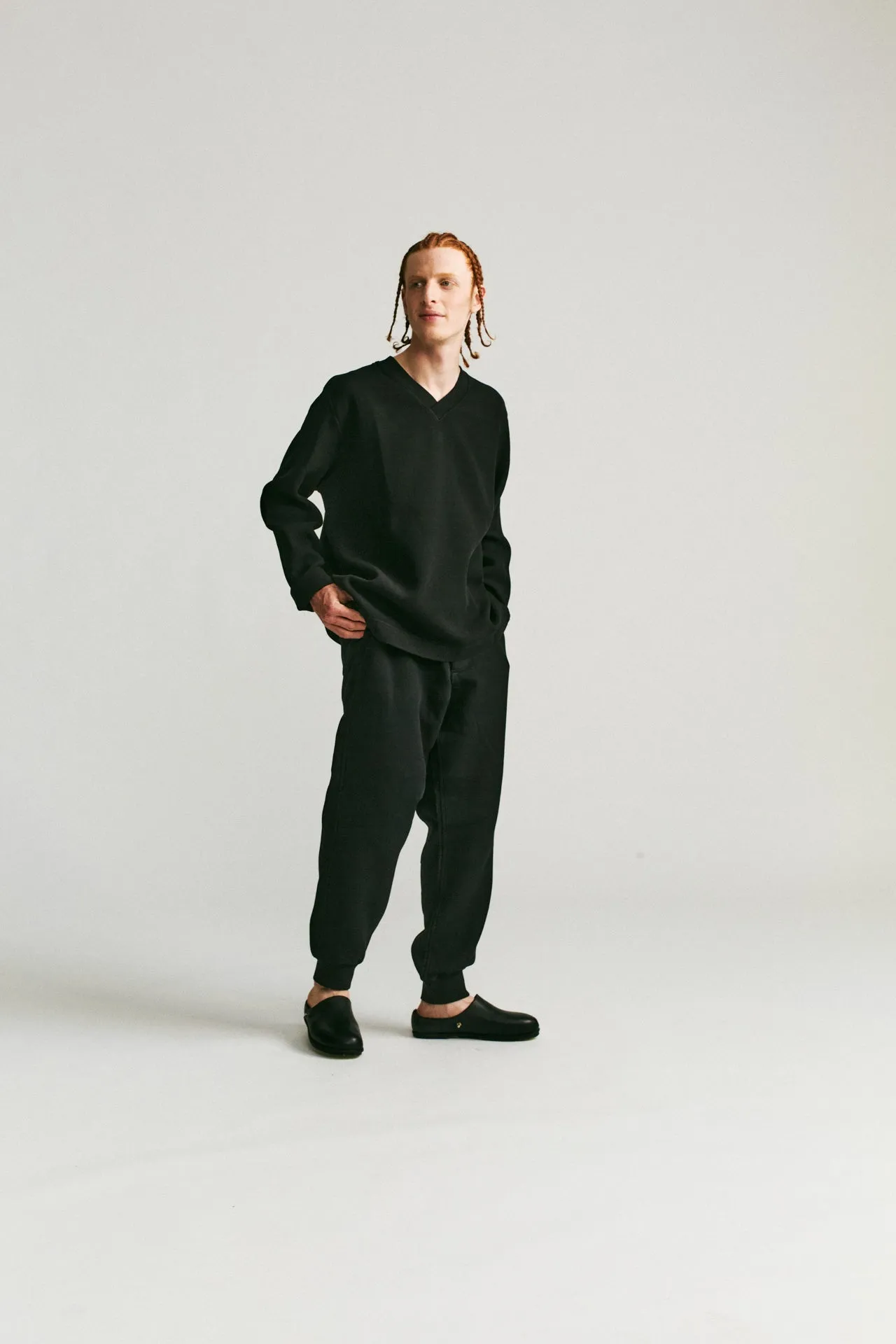 FELIX PANT - JERSEY WEAVE - ONYX