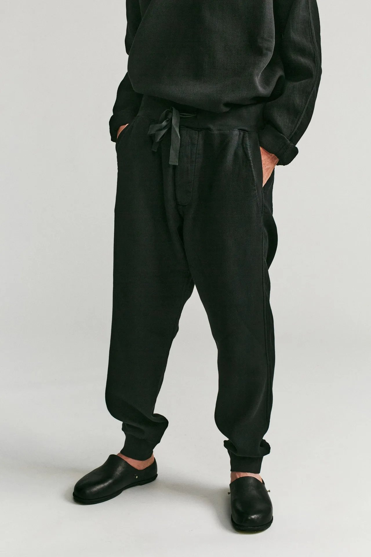 FELIX PANT - JERSEY WEAVE - ONYX