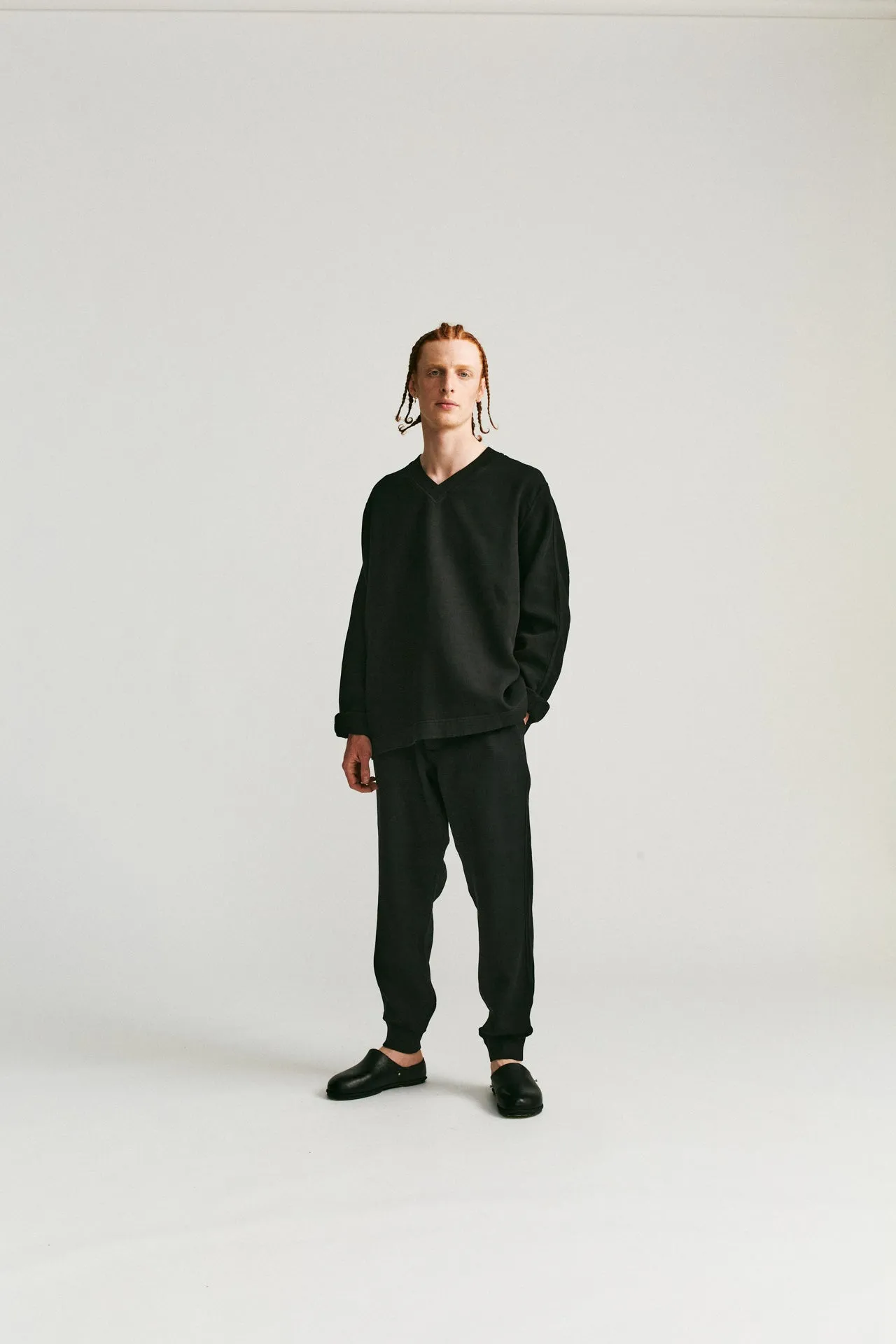 FELIX PANT - JERSEY WEAVE - ONYX