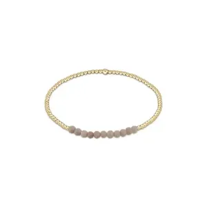 Gold Bliss 2mm Bead Bracelet - Riverstone