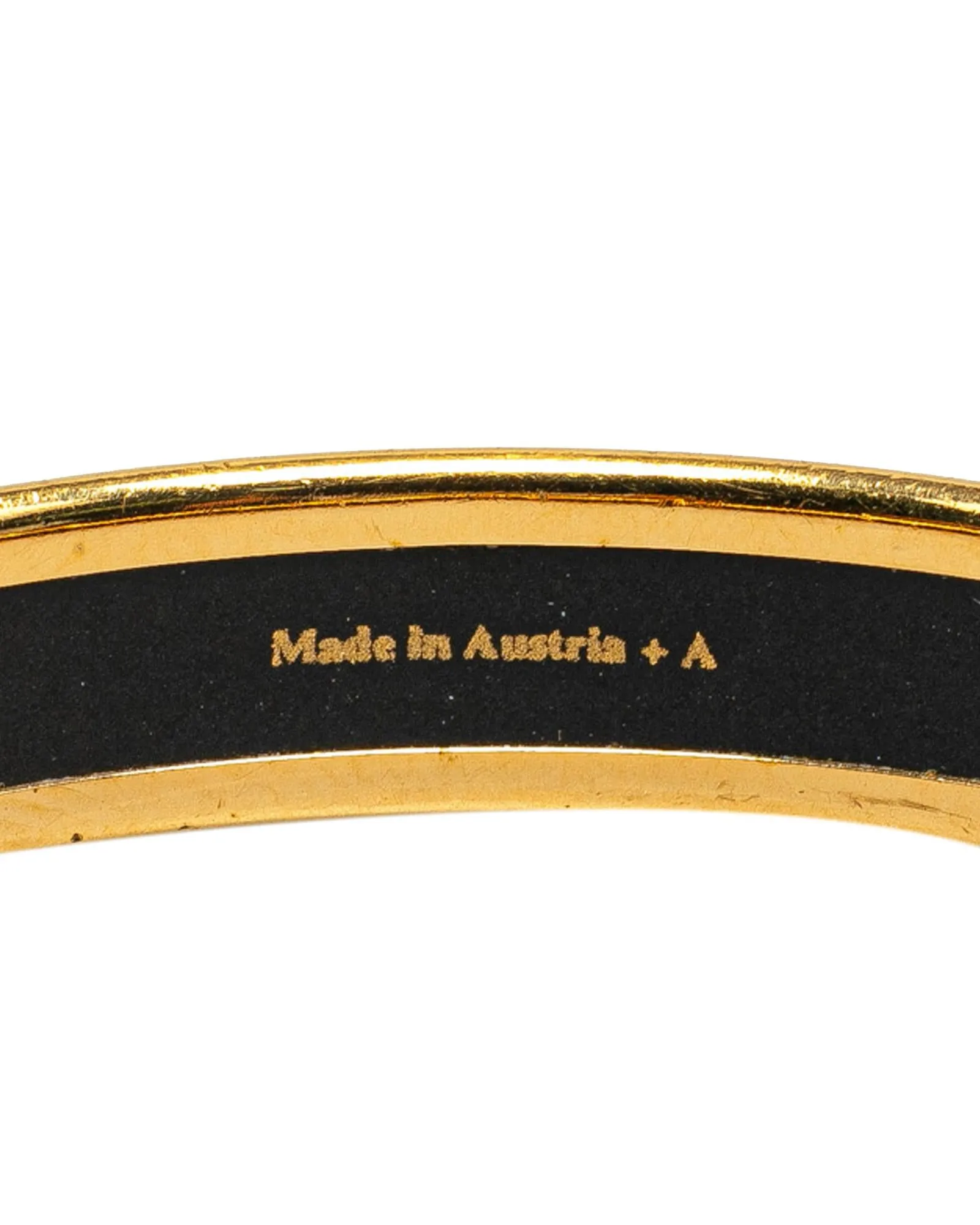 Gold-Plated Enamel Print Bangle