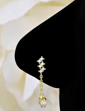 Hanging Monkey Dangle Nose Ring & Unique Nose Stud Piercing Jewelry