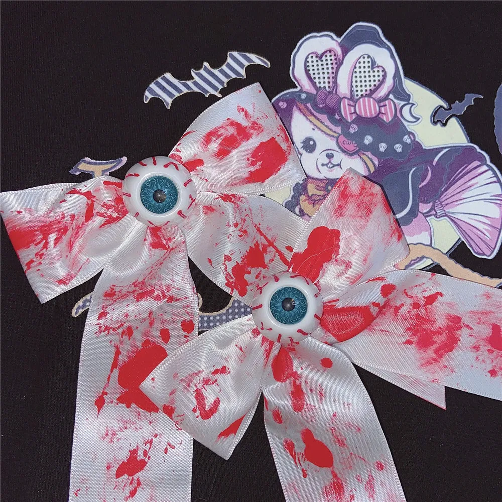 Harajuku bloodstain eyeball hairpin YC24014