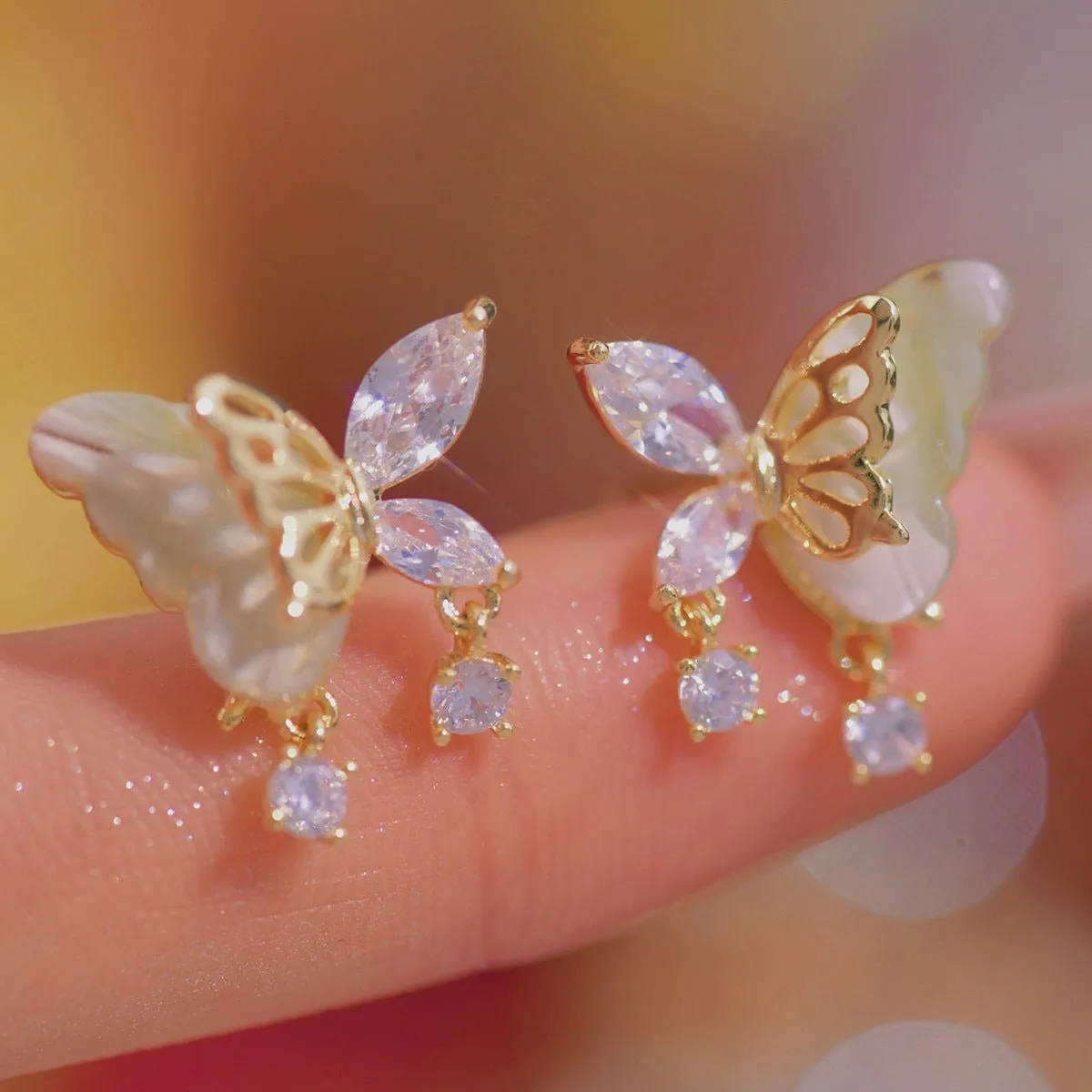 Jade Butterfly Earrings