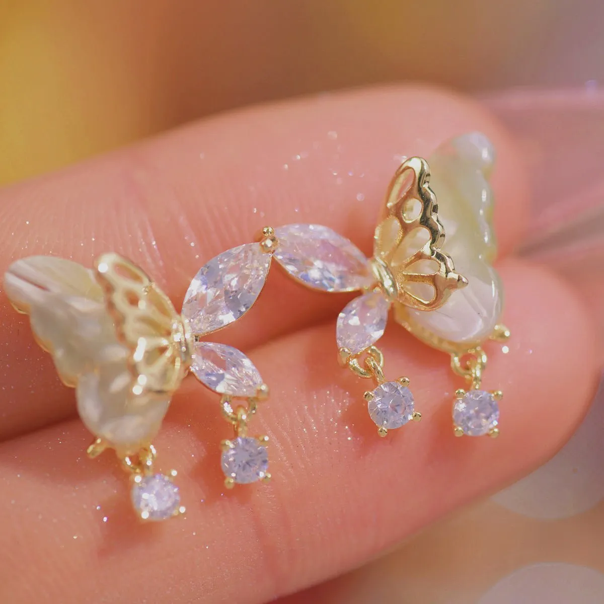 Jade Butterfly Earrings