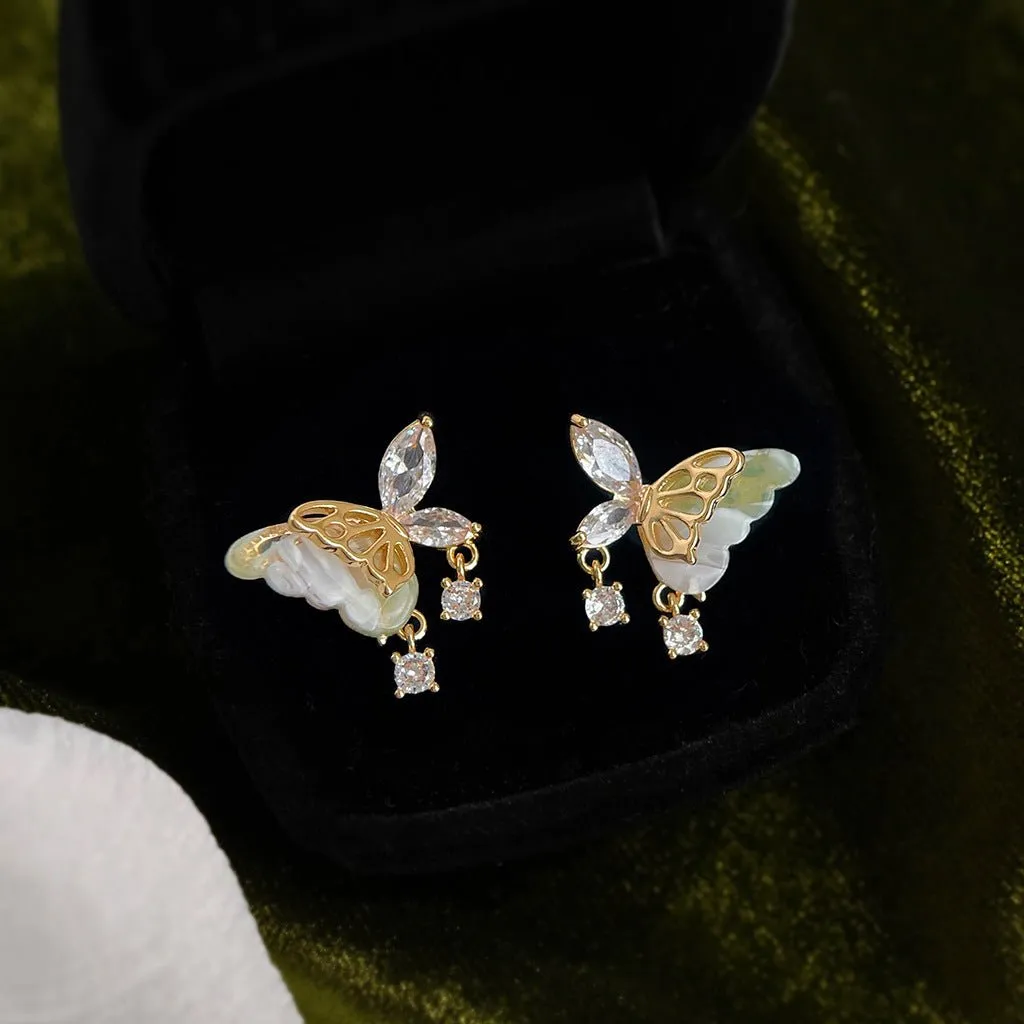 Jade Butterfly Earrings