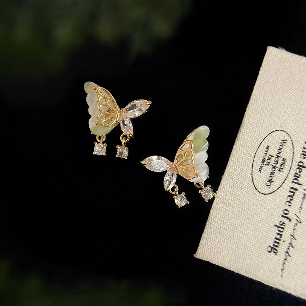 Jade Butterfly Earrings